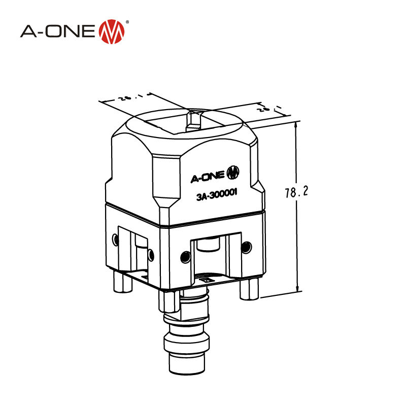 Square 25*25mm Holder Elektroda 3A-300001