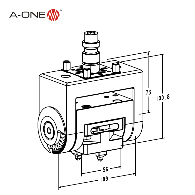 Unit penjepit miring Unoset untuk Chuck50 3A-300050 Quick Chuck50