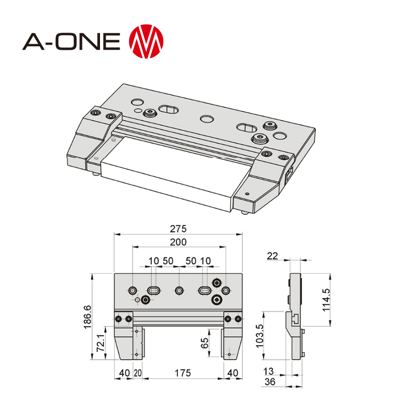 Vise presisi stainless untuk EDM 3A-200158