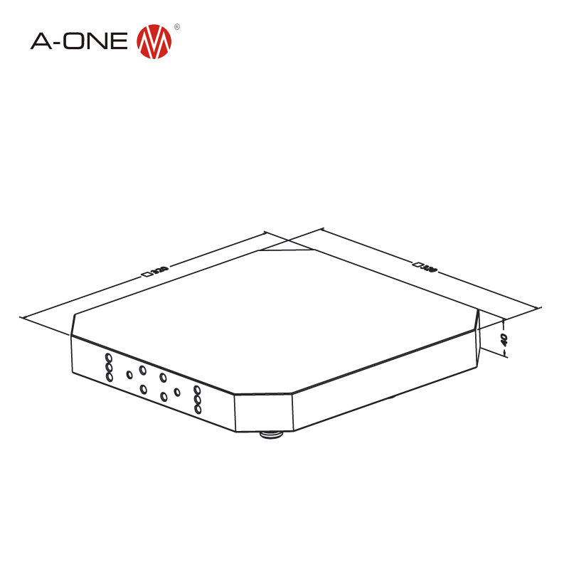 UPC Aluminium Pallet 320*320*40mm 3A-100044