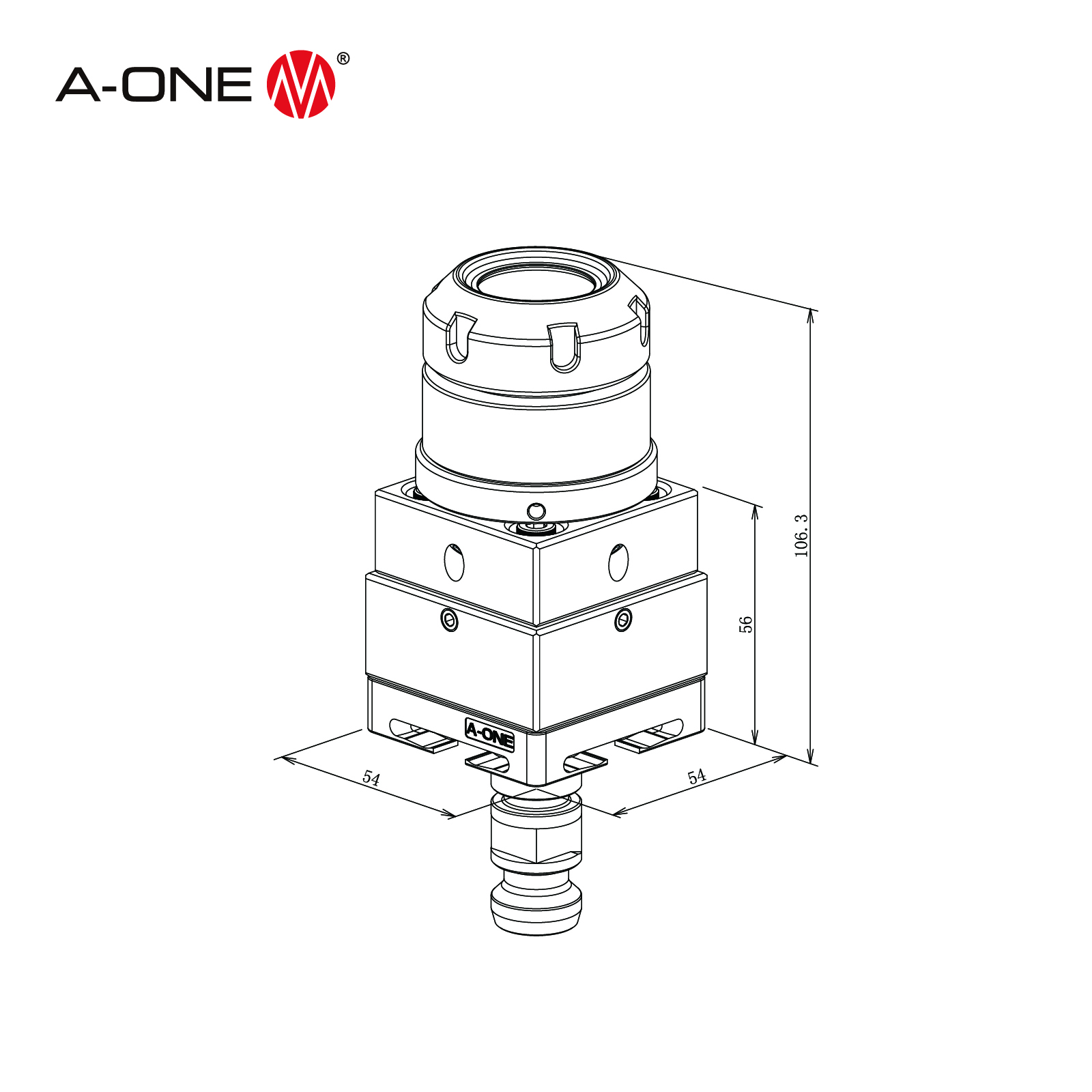 Collet Chuck ER32 yang Dapat Disesuaikan Tipe R 3A-300129 