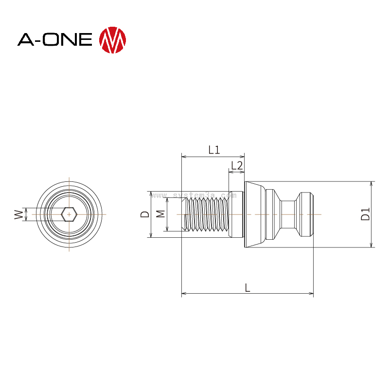 Tarik ke bawah set spigot cone silindris cone chucking