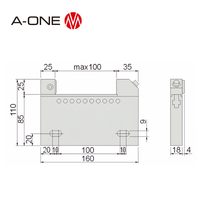 Vise presisi stainless untuk EDM 3A-200154