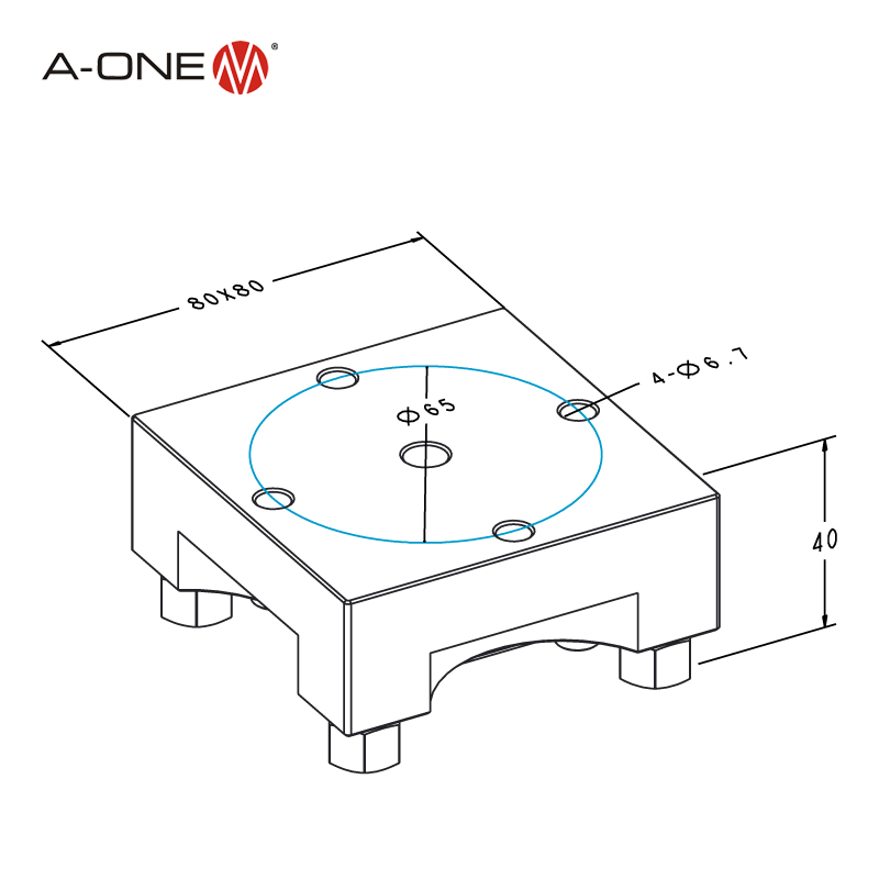 Uniplate Alu 80*80mm 3A-500132